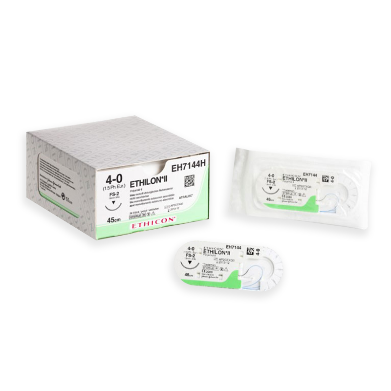 ETHILON чорний 13см USP9/0 одна голка, тип Taper Point, 4,7мм, 3/8 кола